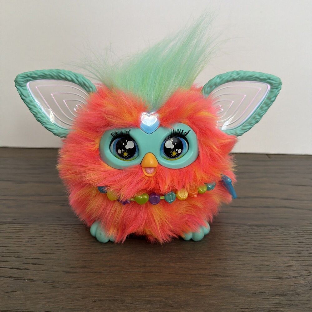 Furby Coral Interactive Plush Toy Hasbro 2023 Tested & Works Good Condition